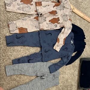Kids Pajama Set - Blue and Gray
